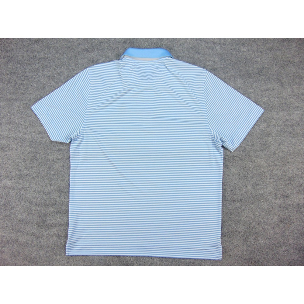 Auburn Tigers Polo Mens Small Blue Striped Cutter & Buck Performance - Picture 3 of 9